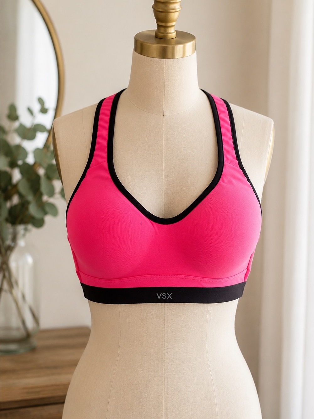 Victoria’s Secret VSX Neon Pink Racerback Sports Bra | High Impact 32DD